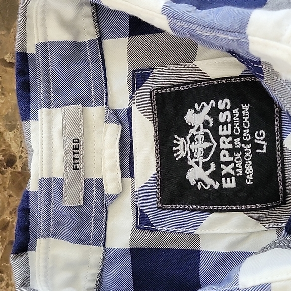 Express Men's Long Sleeve Buffalo Check Shirt - Picture 2 of 8